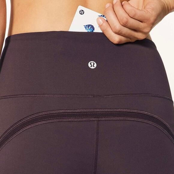LULULEMON Fresh In Mesh High Rise Tights Leggings Pelt 6 - Picture 10 of 11